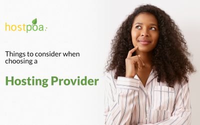 Things to consider when choosing a hosting provider